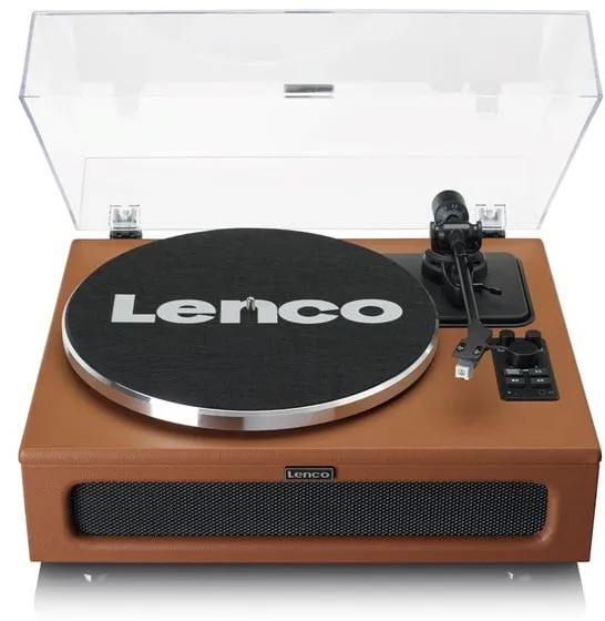 Lenco LS-430BK - Platespiller med 4 innebygde høyttalere - Brun - Platespiller Brun
